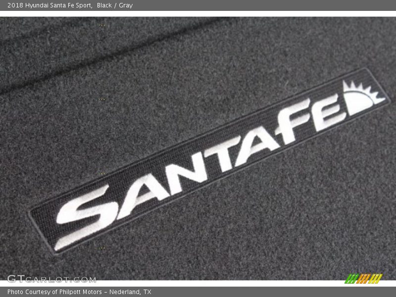 Black / Gray 2018 Hyundai Santa Fe Sport