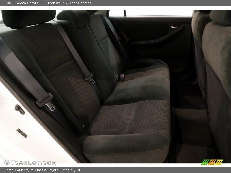 Super White / Dark Charcoal 2007 Toyota Corolla S