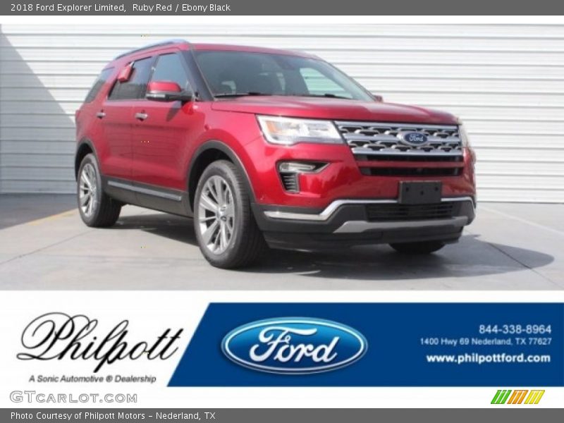 Ruby Red / Ebony Black 2018 Ford Explorer Limited