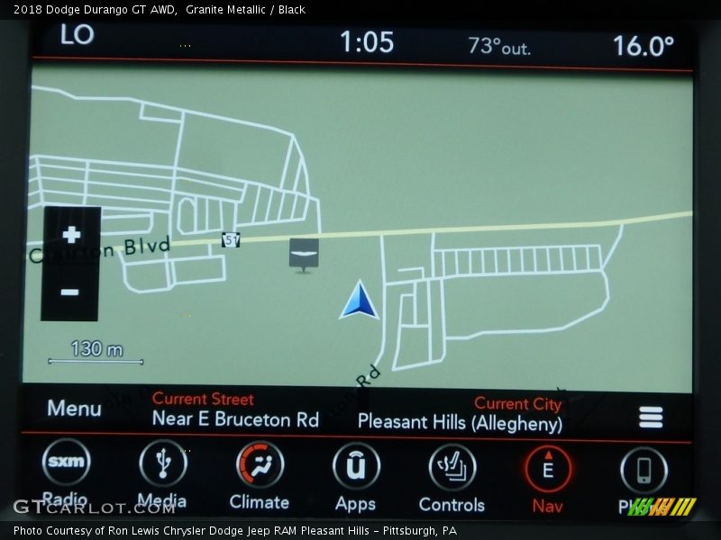 Granite Metallic / Black 2018 Dodge Durango GT AWD