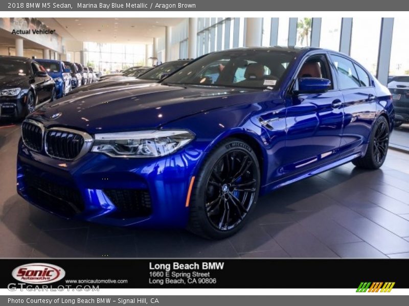 Marina Bay Blue Metallic / Aragon Brown 2018 BMW M5 Sedan