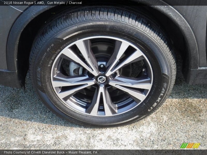 Gun Metallic / Charcoal 2018 Nissan Rogue S AWD