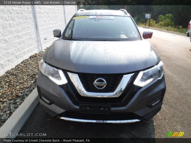 Gun Metallic / Charcoal 2018 Nissan Rogue S AWD