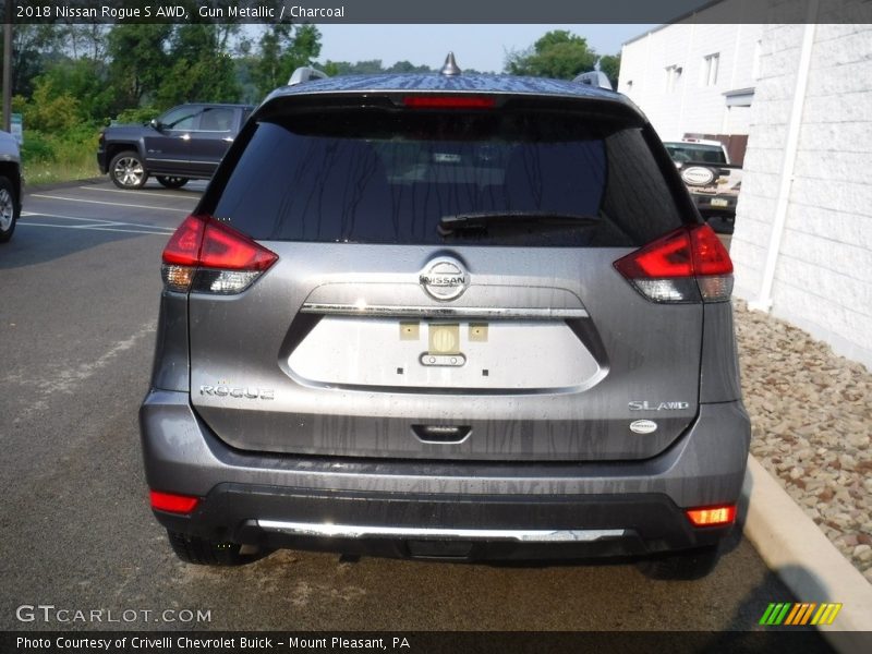 Gun Metallic / Charcoal 2018 Nissan Rogue S AWD