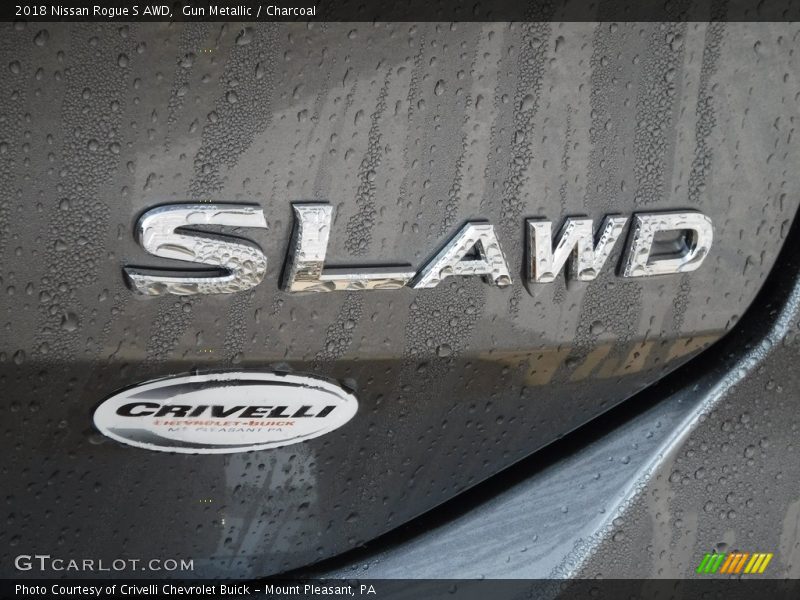 Gun Metallic / Charcoal 2018 Nissan Rogue S AWD