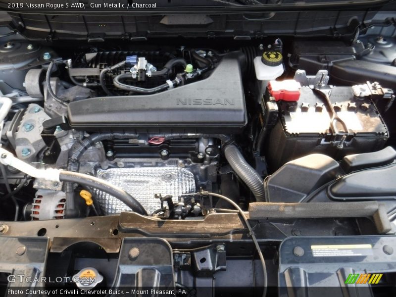 Gun Metallic / Charcoal 2018 Nissan Rogue S AWD
