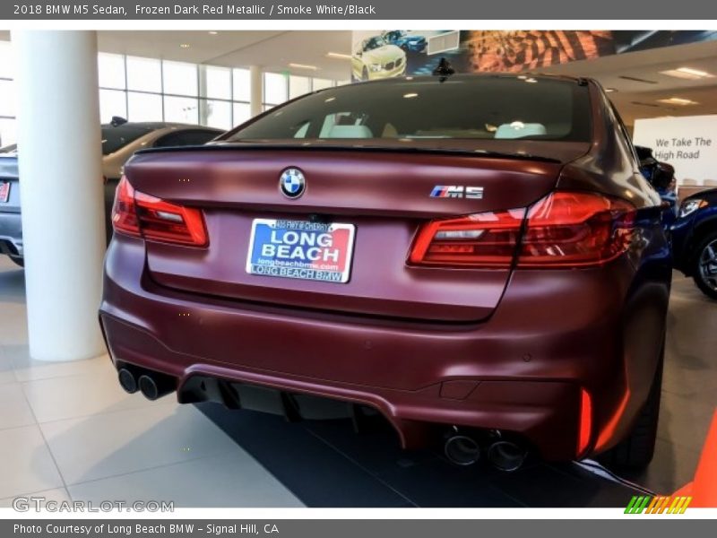 Frozen Dark Red Metallic / Smoke White/Black 2018 BMW M5 Sedan