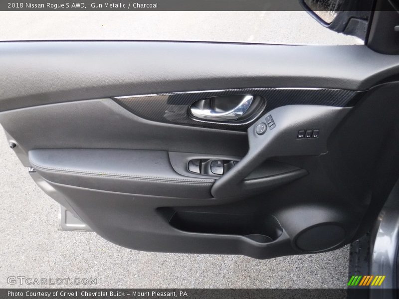 Gun Metallic / Charcoal 2018 Nissan Rogue S AWD