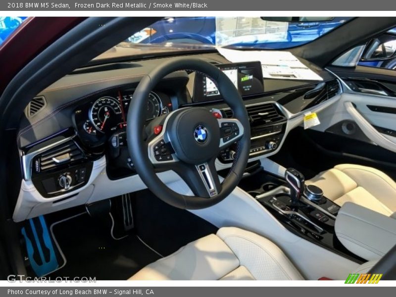 Frozen Dark Red Metallic / Smoke White/Black 2018 BMW M5 Sedan