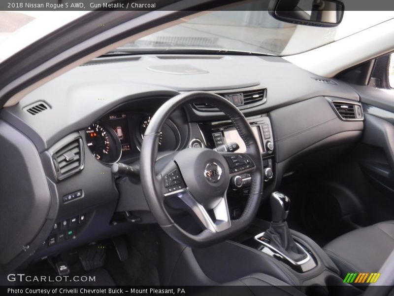 Gun Metallic / Charcoal 2018 Nissan Rogue S AWD