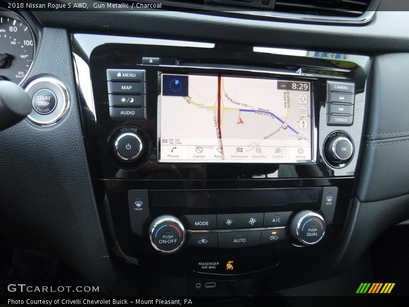 Gun Metallic / Charcoal 2018 Nissan Rogue S AWD