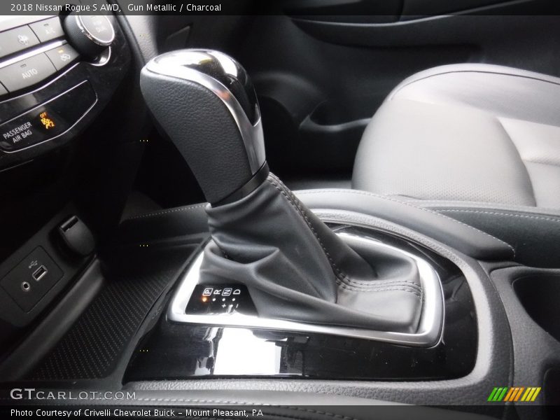 Gun Metallic / Charcoal 2018 Nissan Rogue S AWD