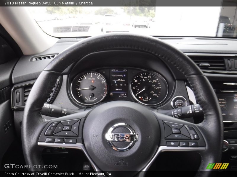 Gun Metallic / Charcoal 2018 Nissan Rogue S AWD