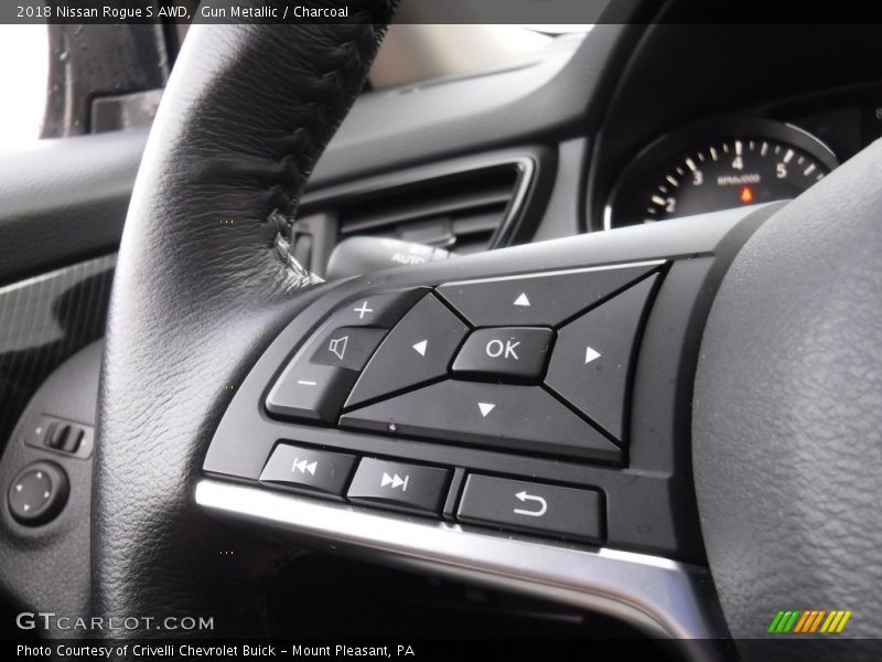 Gun Metallic / Charcoal 2018 Nissan Rogue S AWD