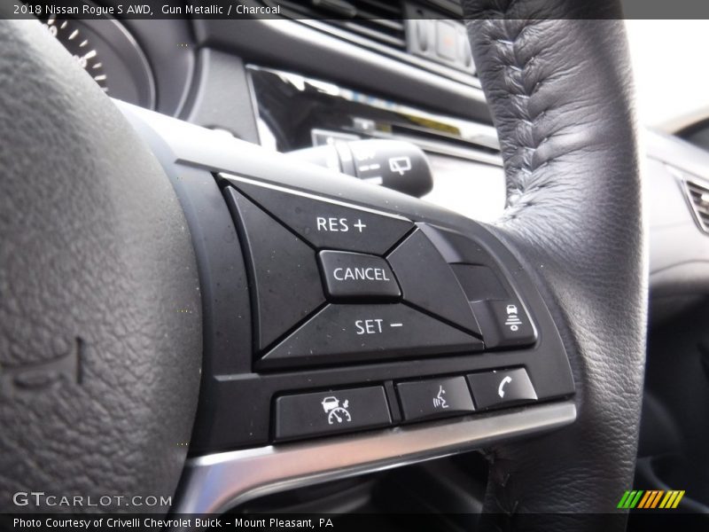 Gun Metallic / Charcoal 2018 Nissan Rogue S AWD