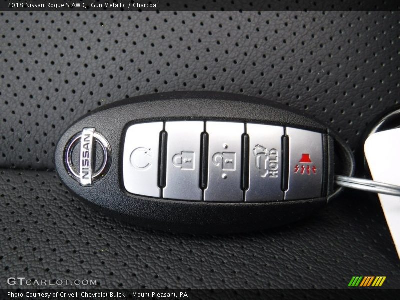Gun Metallic / Charcoal 2018 Nissan Rogue S AWD