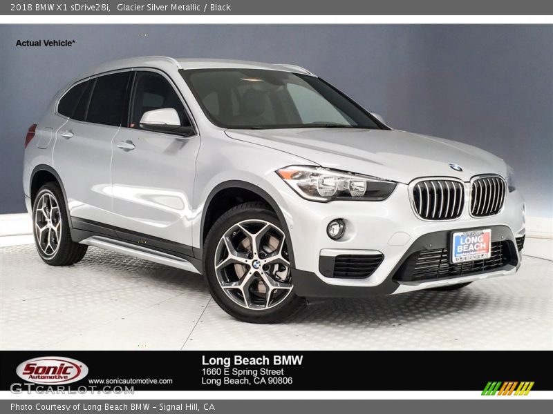 Glacier Silver Metallic / Black 2018 BMW X1 sDrive28i