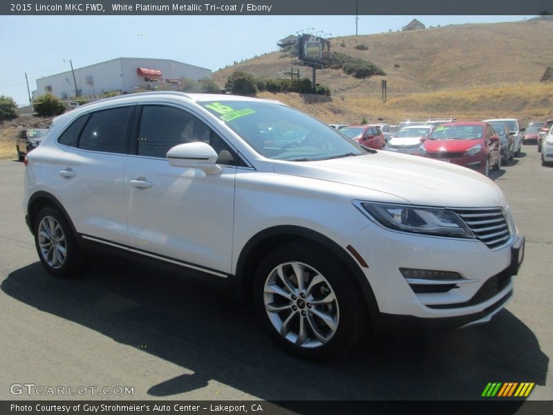 White Platinum Metallic Tri-coat / Ebony 2015 Lincoln MKC FWD