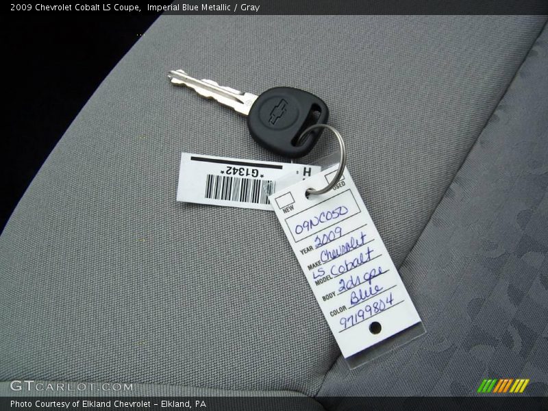 Imperial Blue Metallic / Gray 2009 Chevrolet Cobalt LS Coupe