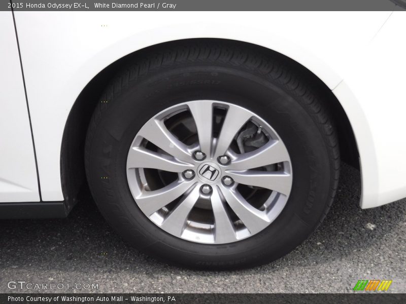 White Diamond Pearl / Gray 2015 Honda Odyssey EX-L