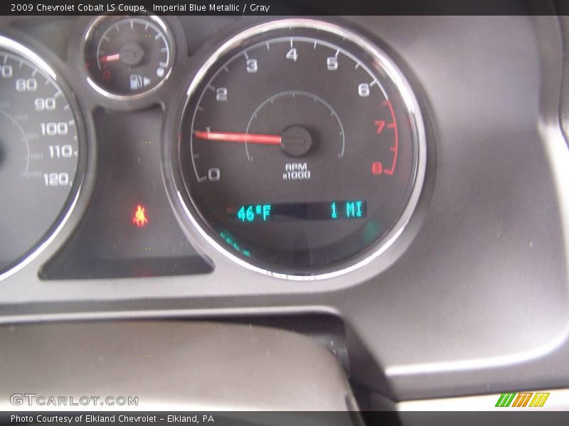 Imperial Blue Metallic / Gray 2009 Chevrolet Cobalt LS Coupe