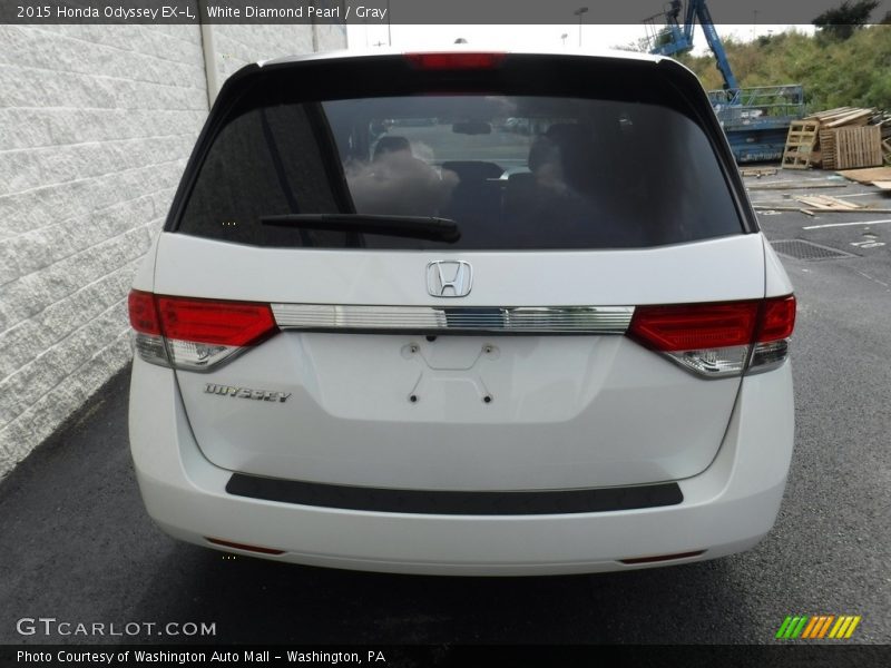 White Diamond Pearl / Gray 2015 Honda Odyssey EX-L