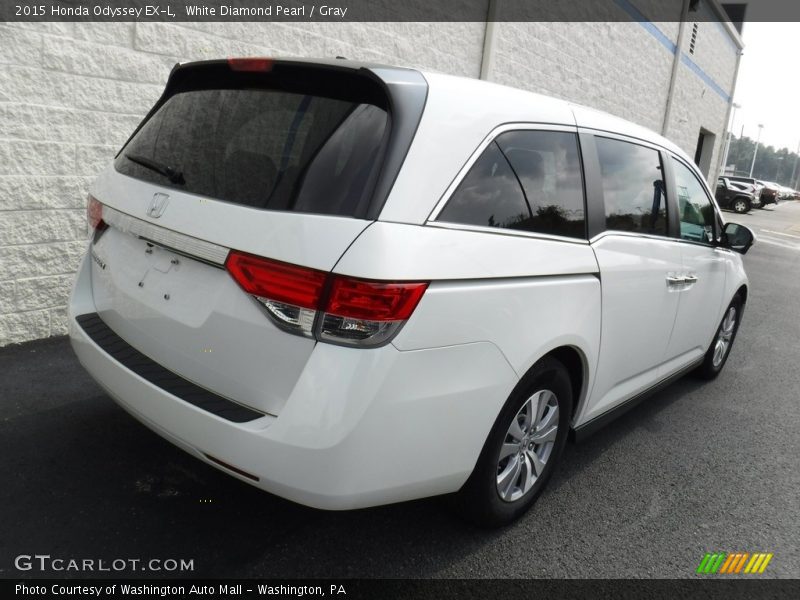 White Diamond Pearl / Gray 2015 Honda Odyssey EX-L