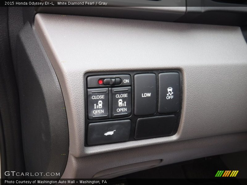 White Diamond Pearl / Gray 2015 Honda Odyssey EX-L