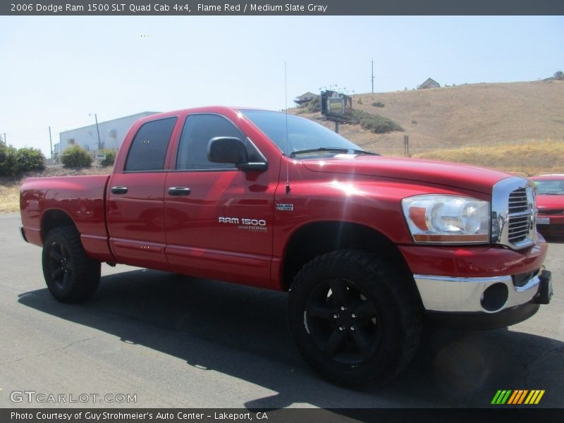 Flame Red / Medium Slate Gray 2006 Dodge Ram 1500 SLT Quad Cab 4x4