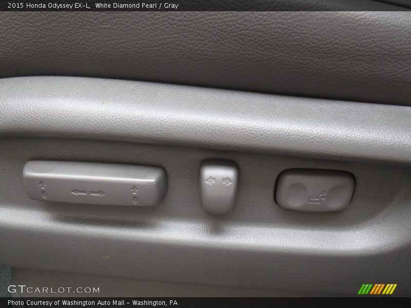 White Diamond Pearl / Gray 2015 Honda Odyssey EX-L