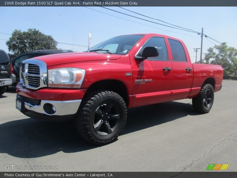 Flame Red / Medium Slate Gray 2006 Dodge Ram 1500 SLT Quad Cab 4x4