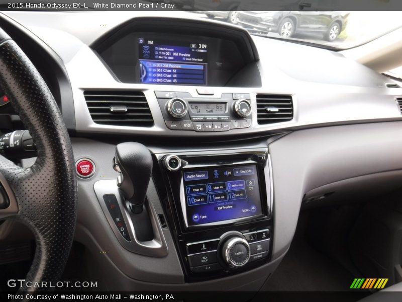 White Diamond Pearl / Gray 2015 Honda Odyssey EX-L