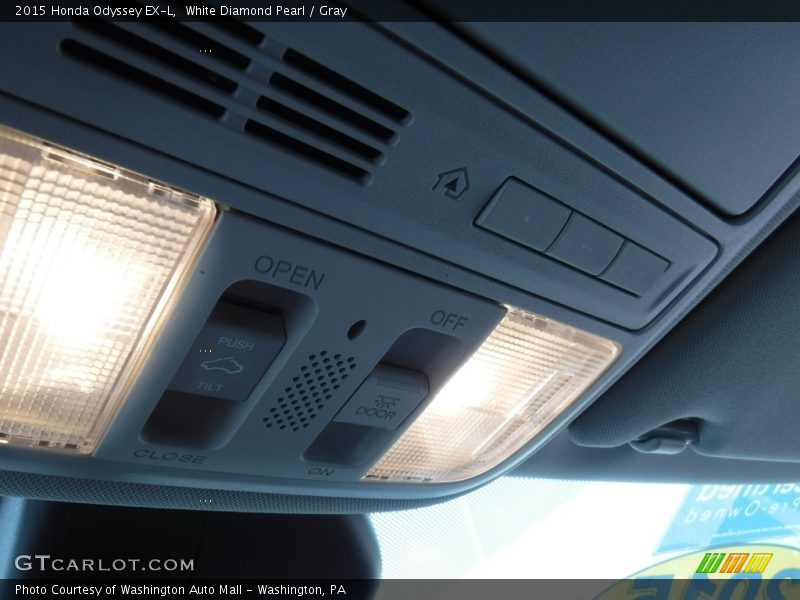 White Diamond Pearl / Gray 2015 Honda Odyssey EX-L