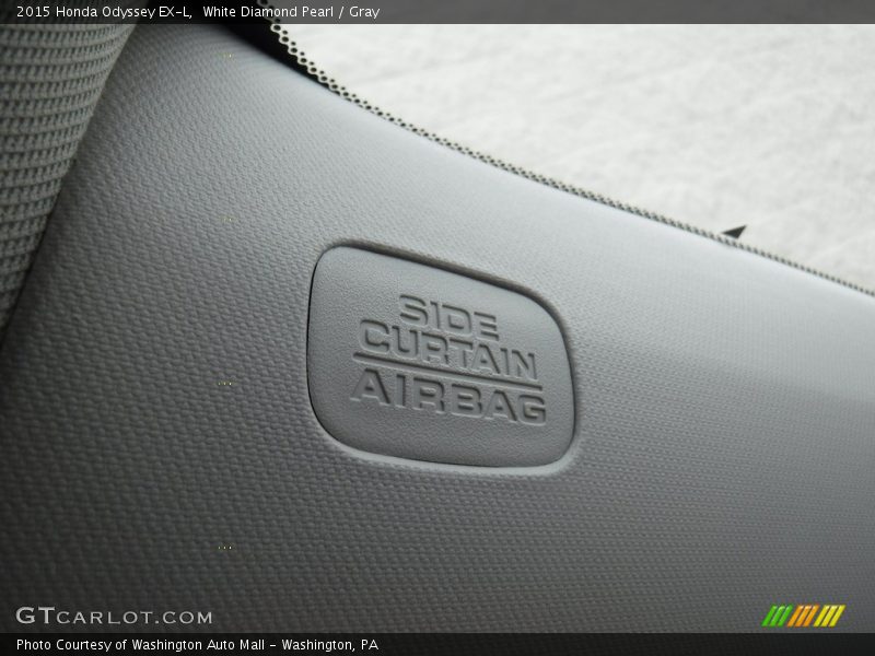 White Diamond Pearl / Gray 2015 Honda Odyssey EX-L