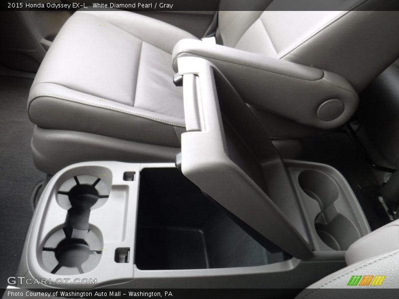 White Diamond Pearl / Gray 2015 Honda Odyssey EX-L