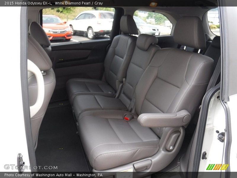 White Diamond Pearl / Gray 2015 Honda Odyssey EX-L