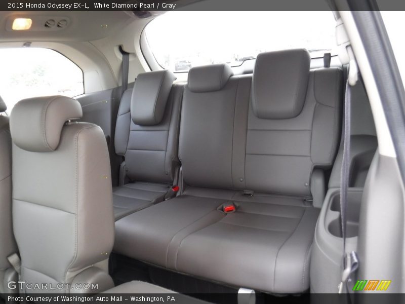 White Diamond Pearl / Gray 2015 Honda Odyssey EX-L