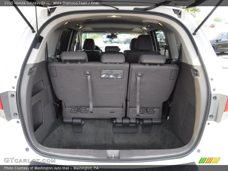 White Diamond Pearl / Gray 2015 Honda Odyssey EX-L