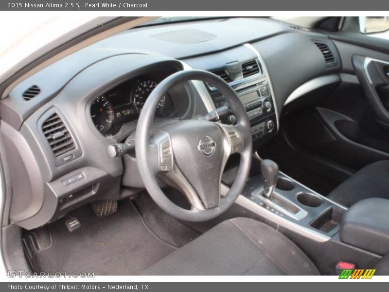 Pearl White / Charcoal 2015 Nissan Altima 2.5 S