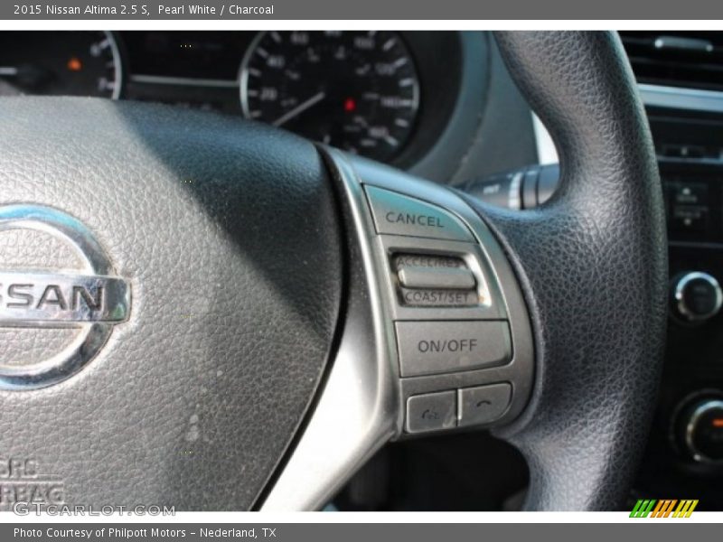 Pearl White / Charcoal 2015 Nissan Altima 2.5 S