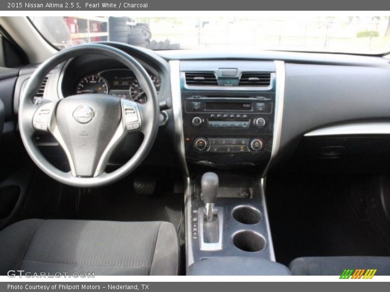 Pearl White / Charcoal 2015 Nissan Altima 2.5 S