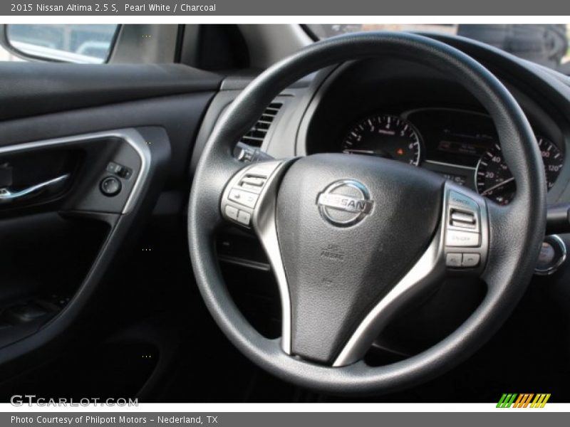 Pearl White / Charcoal 2015 Nissan Altima 2.5 S