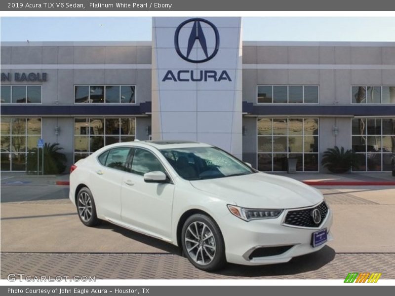 Platinum White Pearl / Ebony 2019 Acura TLX V6 Sedan