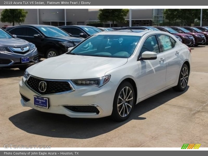 Platinum White Pearl / Ebony 2019 Acura TLX V6 Sedan