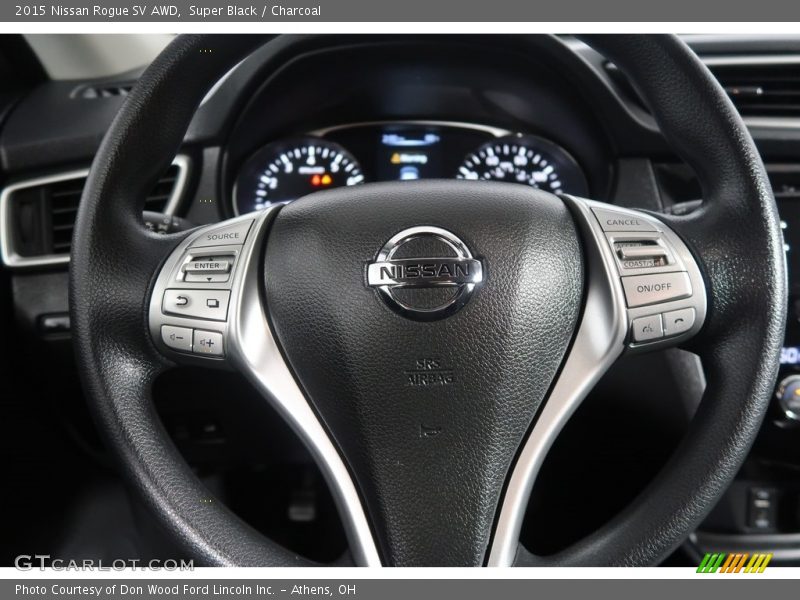 Super Black / Charcoal 2015 Nissan Rogue SV AWD