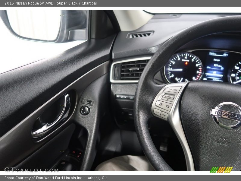 Super Black / Charcoal 2015 Nissan Rogue SV AWD