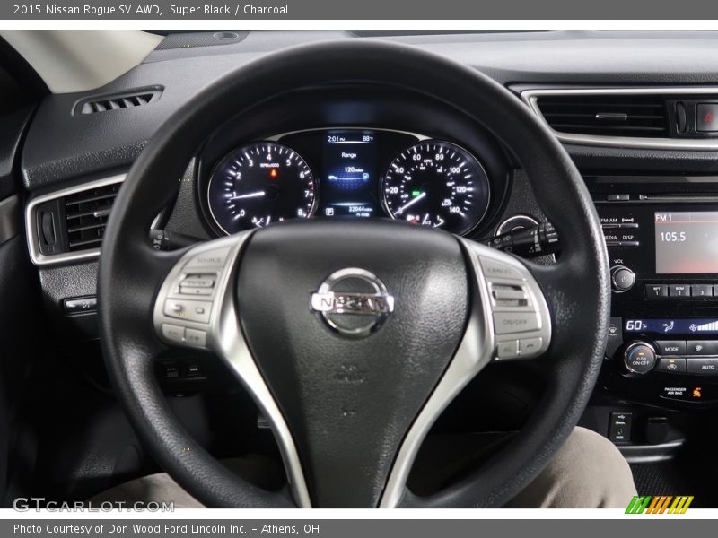 Super Black / Charcoal 2015 Nissan Rogue SV AWD