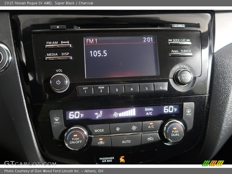 Super Black / Charcoal 2015 Nissan Rogue SV AWD