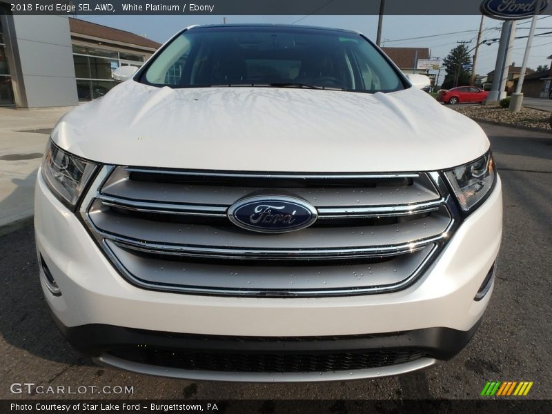 White Platinum / Ebony 2018 Ford Edge SEL AWD