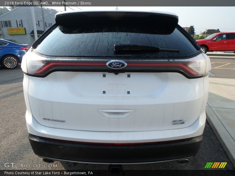 White Platinum / Ebony 2018 Ford Edge SEL AWD